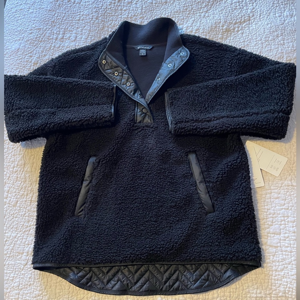 Athleta NWT Sherpa Pullover L